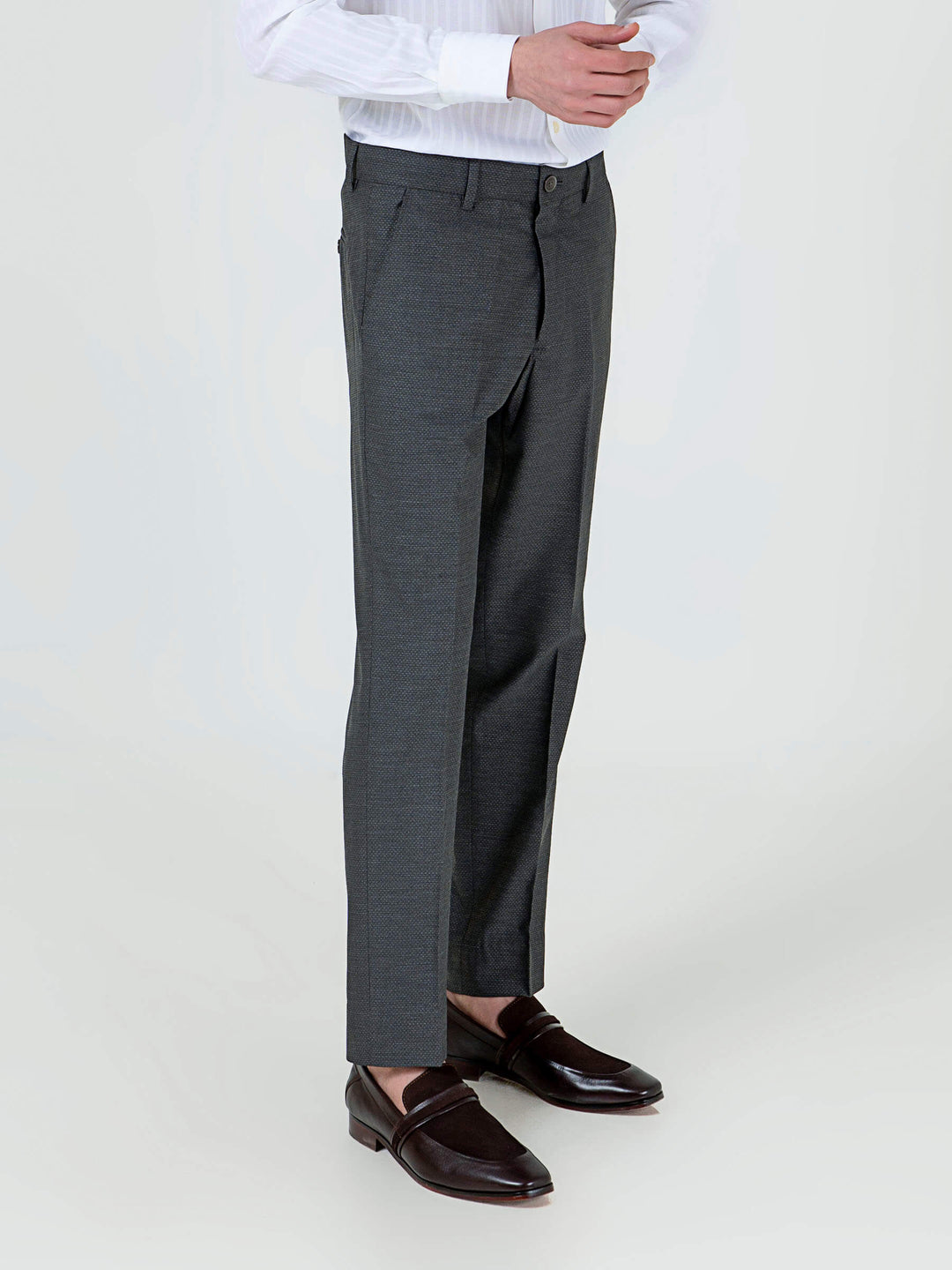 Charcoal Grey Structured Dress Pant Brumano Pakistan