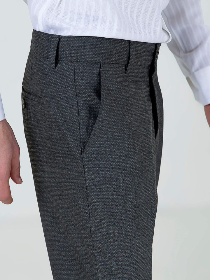 Charcoal Grey Structured Dress Pant Brumano Pakistan