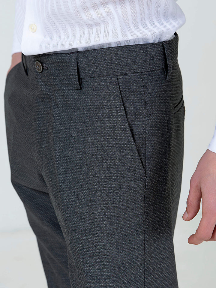 Charcoal Grey Structured Dress Pant Brumano Pakistan