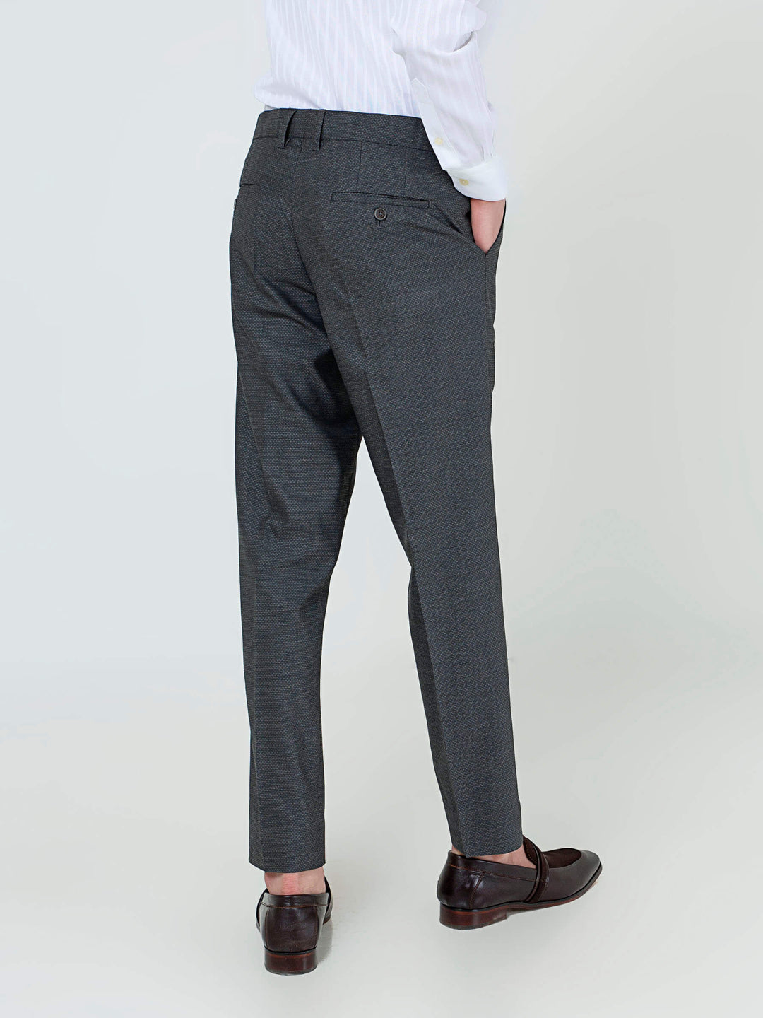 Charcoal Grey Structured Dress Pant Brumano Pakistan