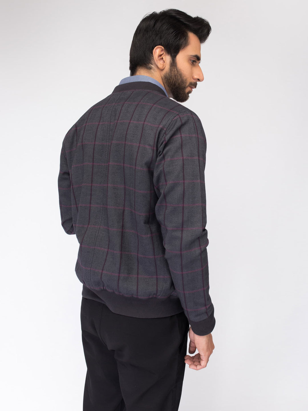 Checkered Bomber Jacket