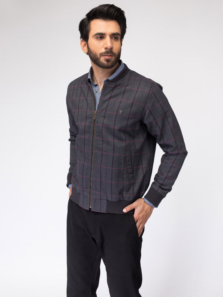 Checkered Bomber Jacket