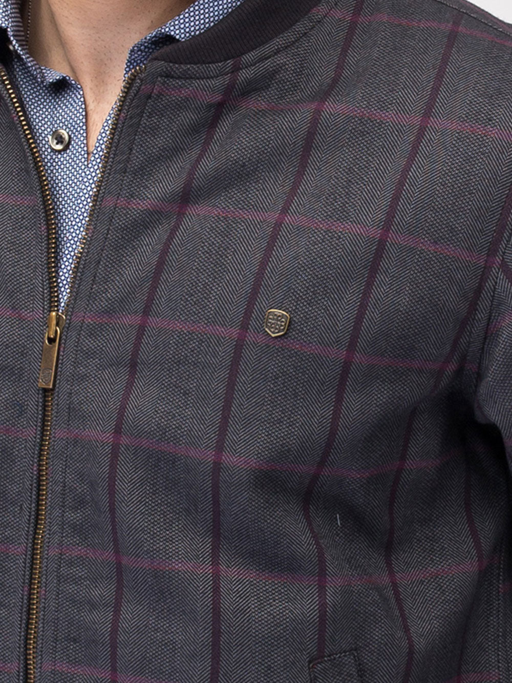 Checkered Bomber Jacket