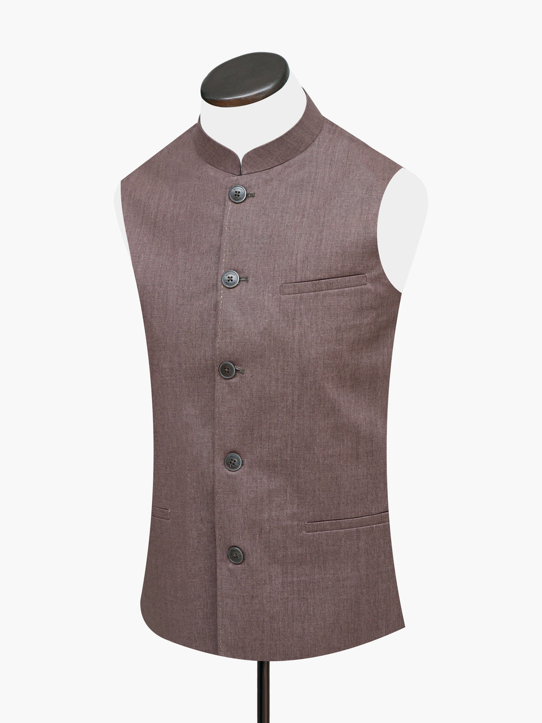 Chestnut Brown Linen Waistcoat Brumano Pakistan