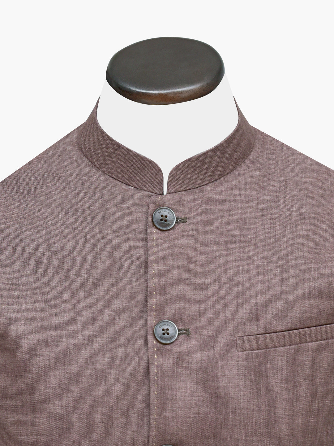Chestnut Brown Linen Waistcoat Brumano Pakistan