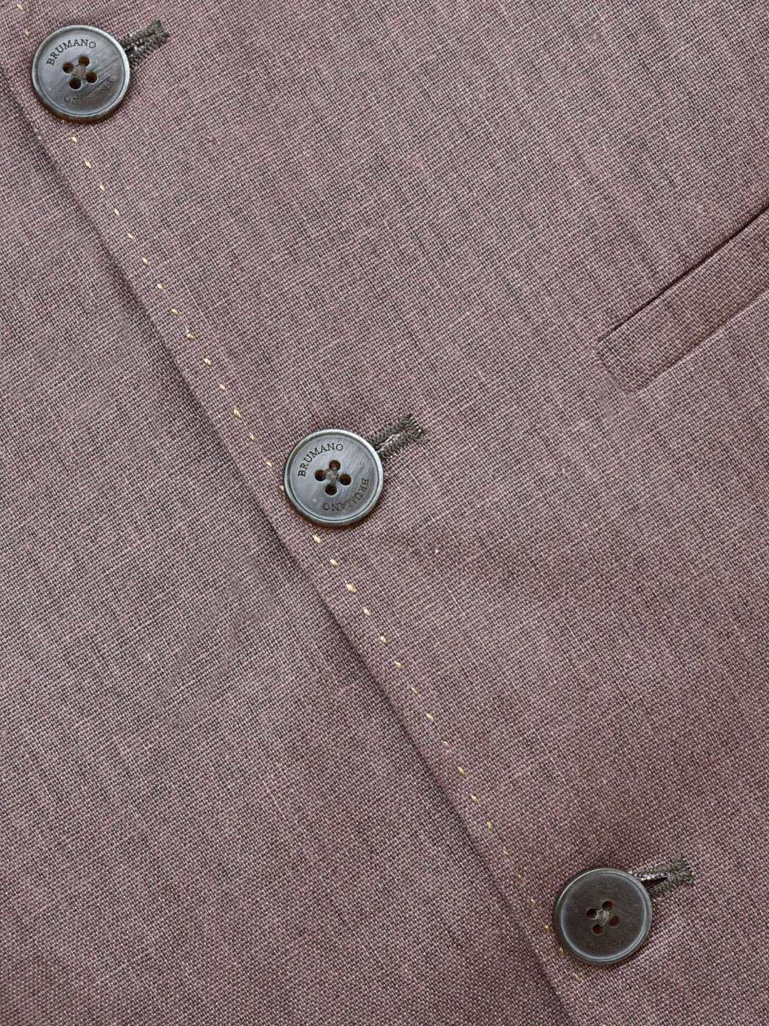 Chestnut Brown Linen Waistcoat Brumano Pakistan