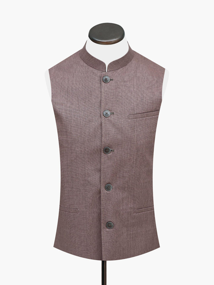 Chestnut Brown Linen Waistcoat Brumano Pakistan
