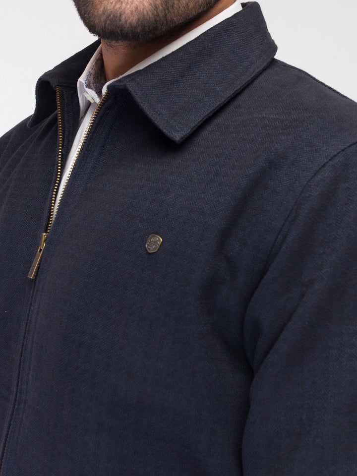 Classic Blue Textured Jacket