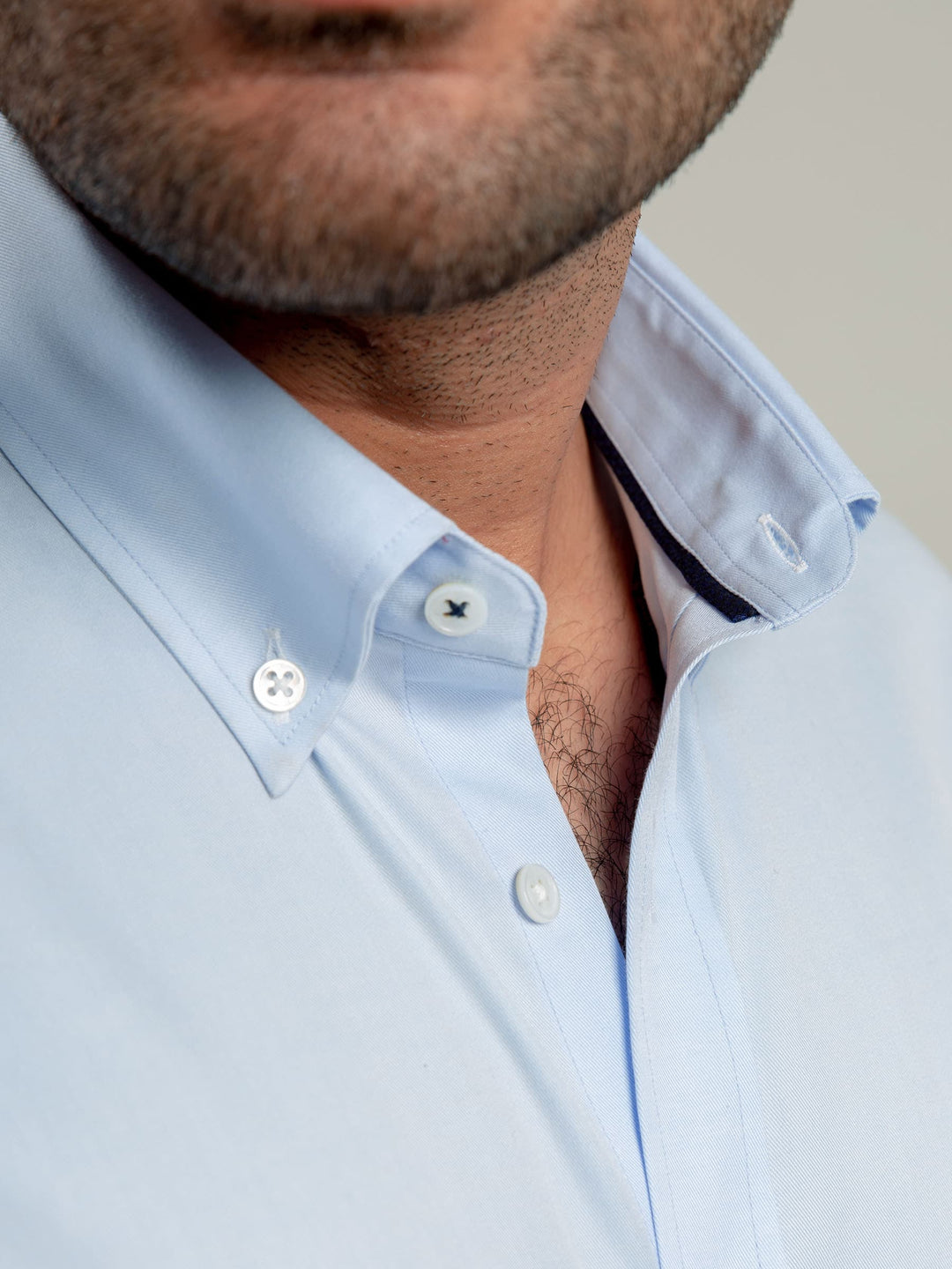 Classic Blue Twill Button Down Shirt Brumano Pakistan