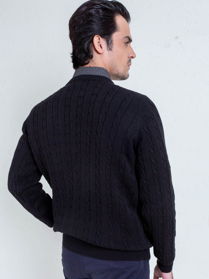 Classic Cable Knit Crew Neck Sweater Brumano Pakistan