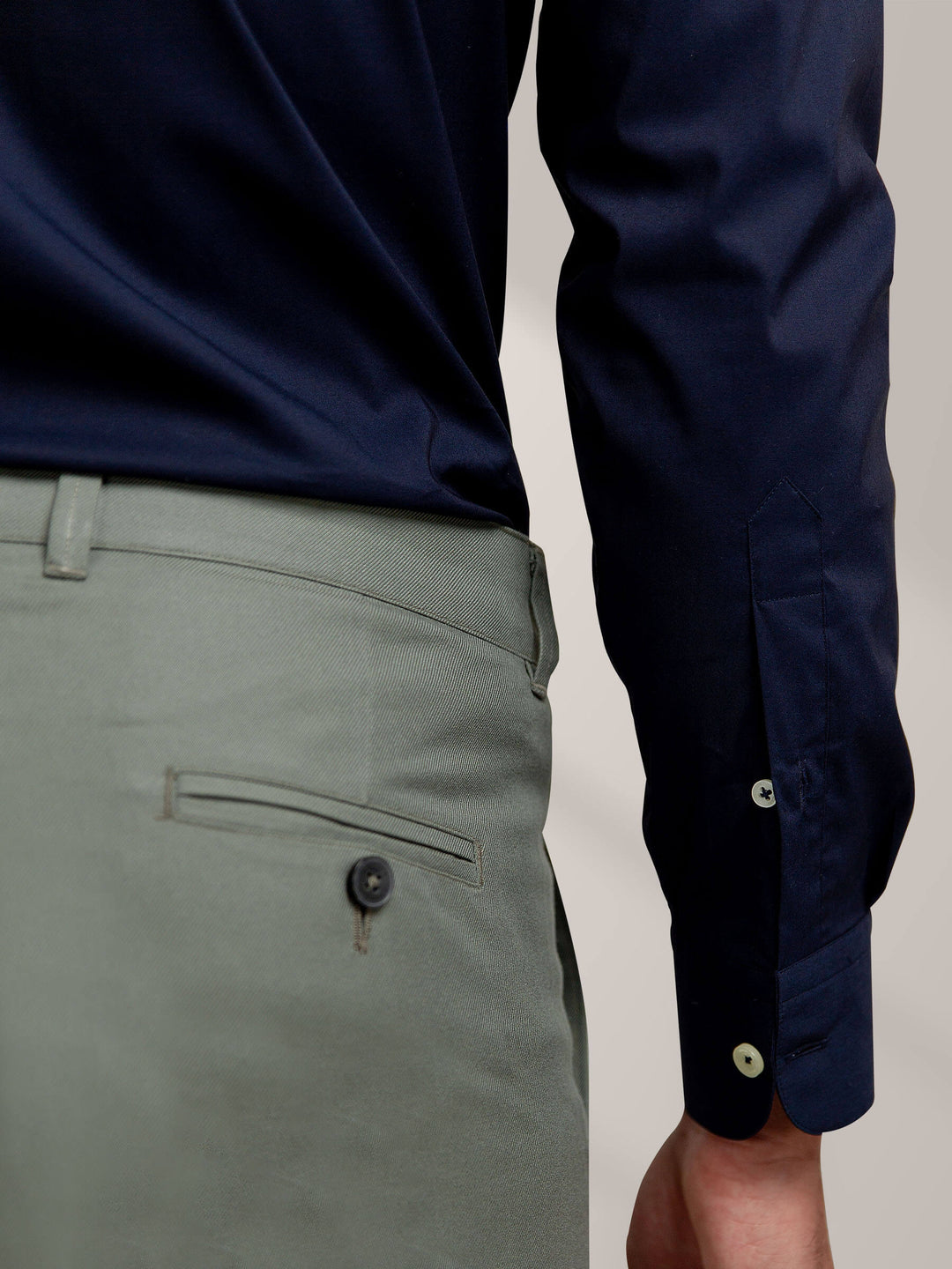 Classic Navy Blue Satin Shirt Brumano Pakistan