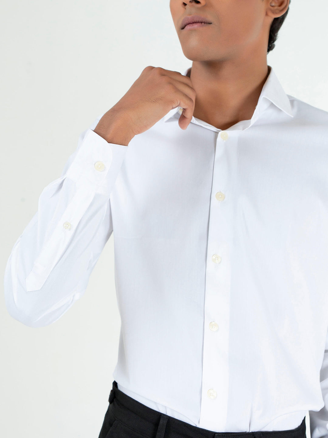 Classic White Satin Shirt Brumano Pakistan