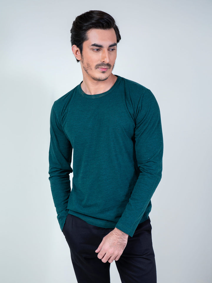 Dark Green Long Sleeve T-Shirt Brumano Pakistan