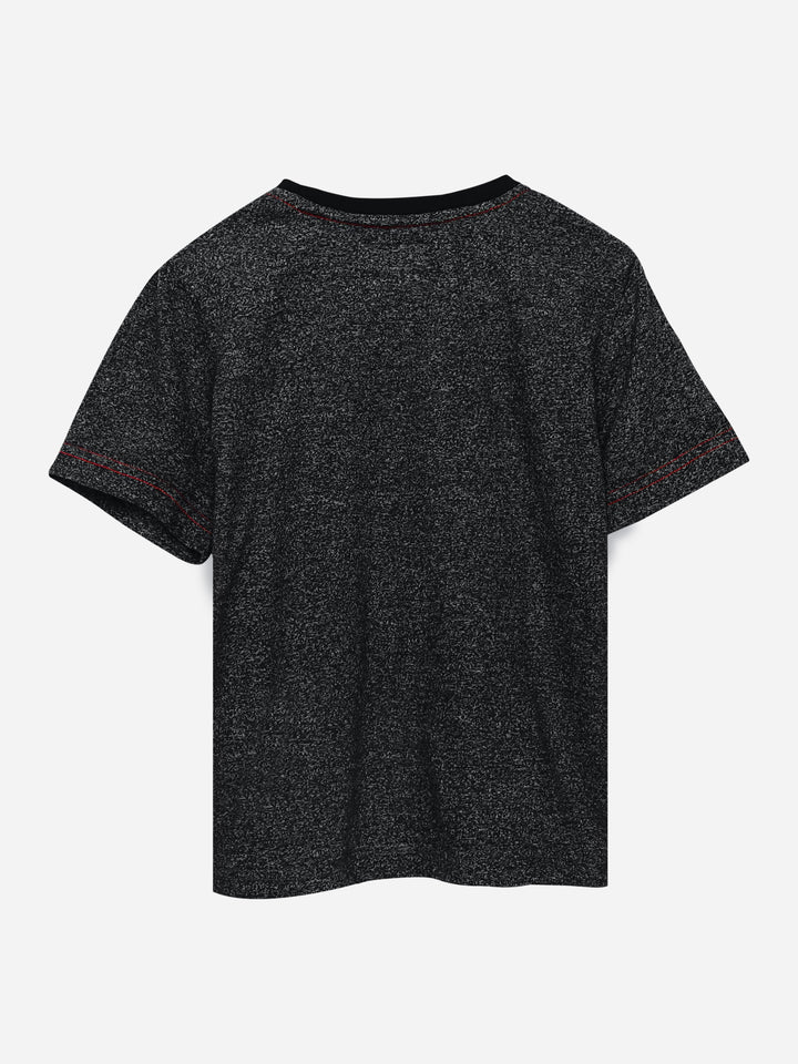 Dark Grey Short Sleeves Marl Casual T-Shirt Brumano Pakistan