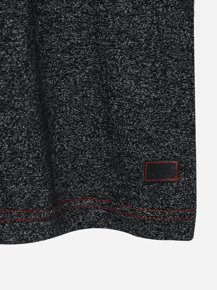 Dark Grey Short Sleeves Marl Casual T-Shirt Brumano Pakistan