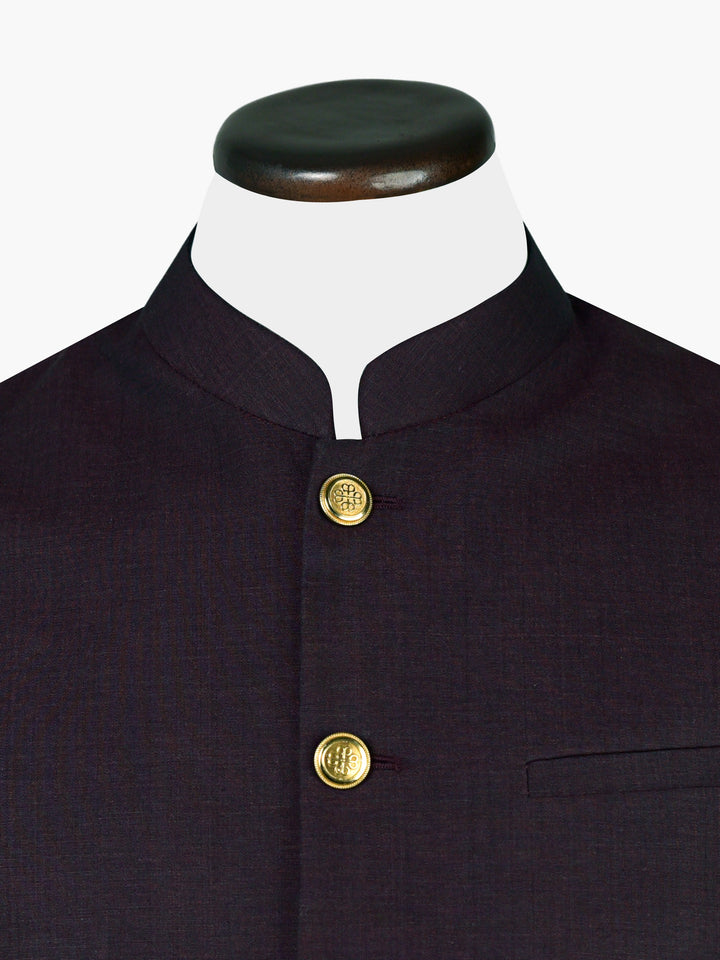 Dark Maroon Melange Waistcoat Brumano Pakistan