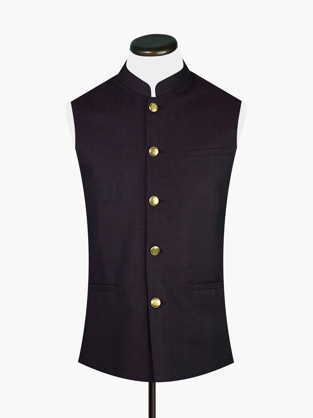 Dark Maroon Melange Waistcoat Brumano Pakistan