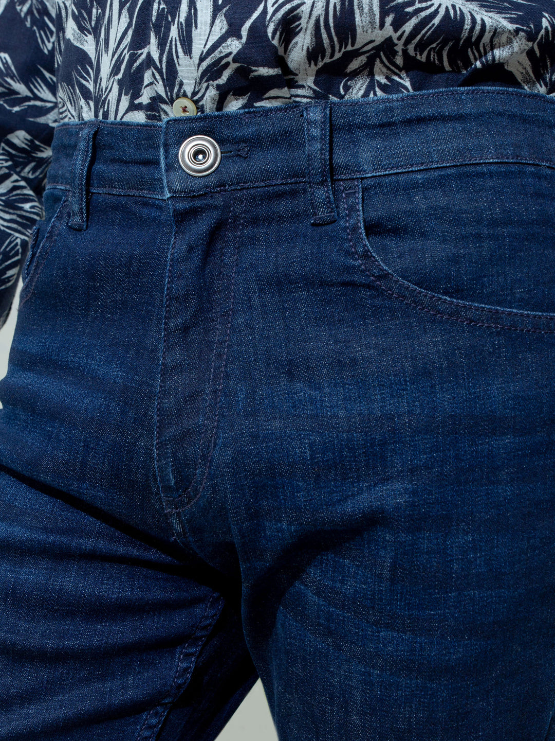 Dark Washed Navy Blue Slimfit Jeans Brumano Pakistan