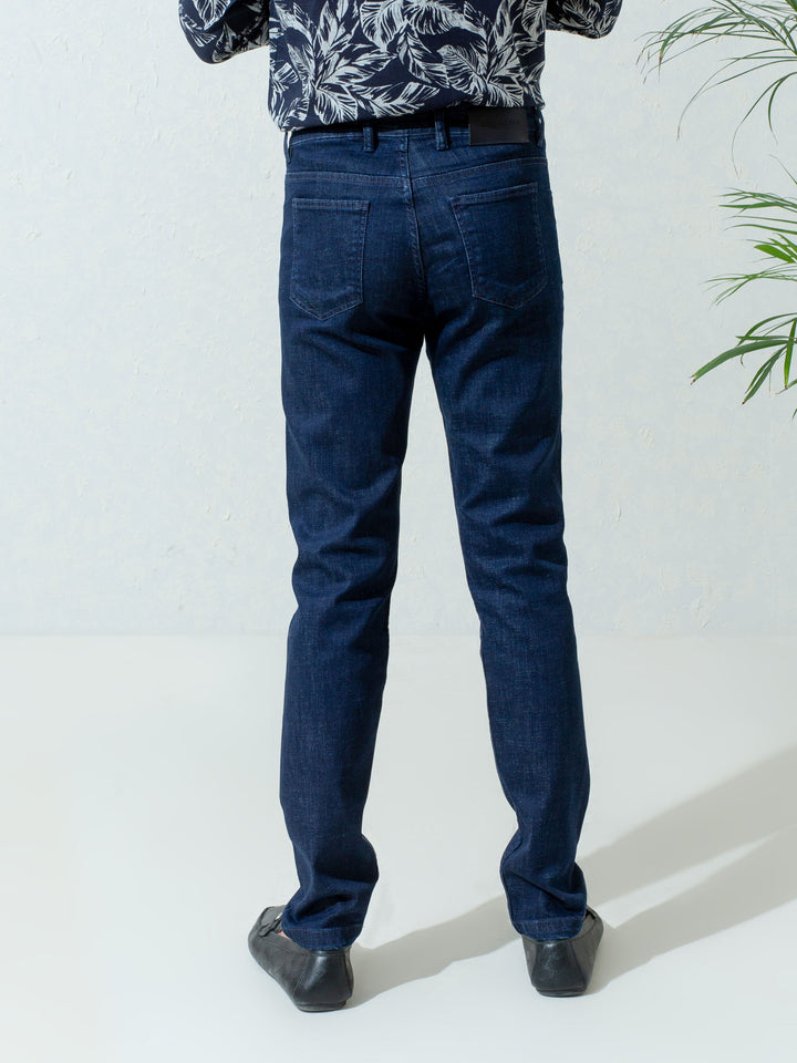 Dark Washed Navy Blue Slimfit Jeans Brumano Pakistan