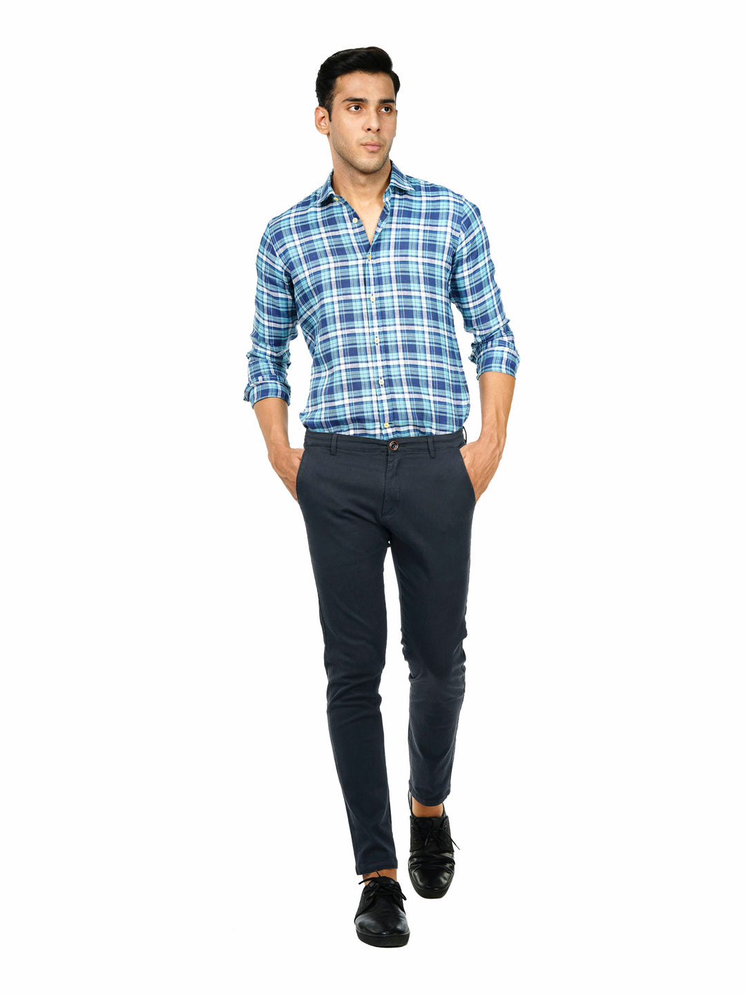 Dark Gery Slim Fit Twill Chino Brumano Pakistan