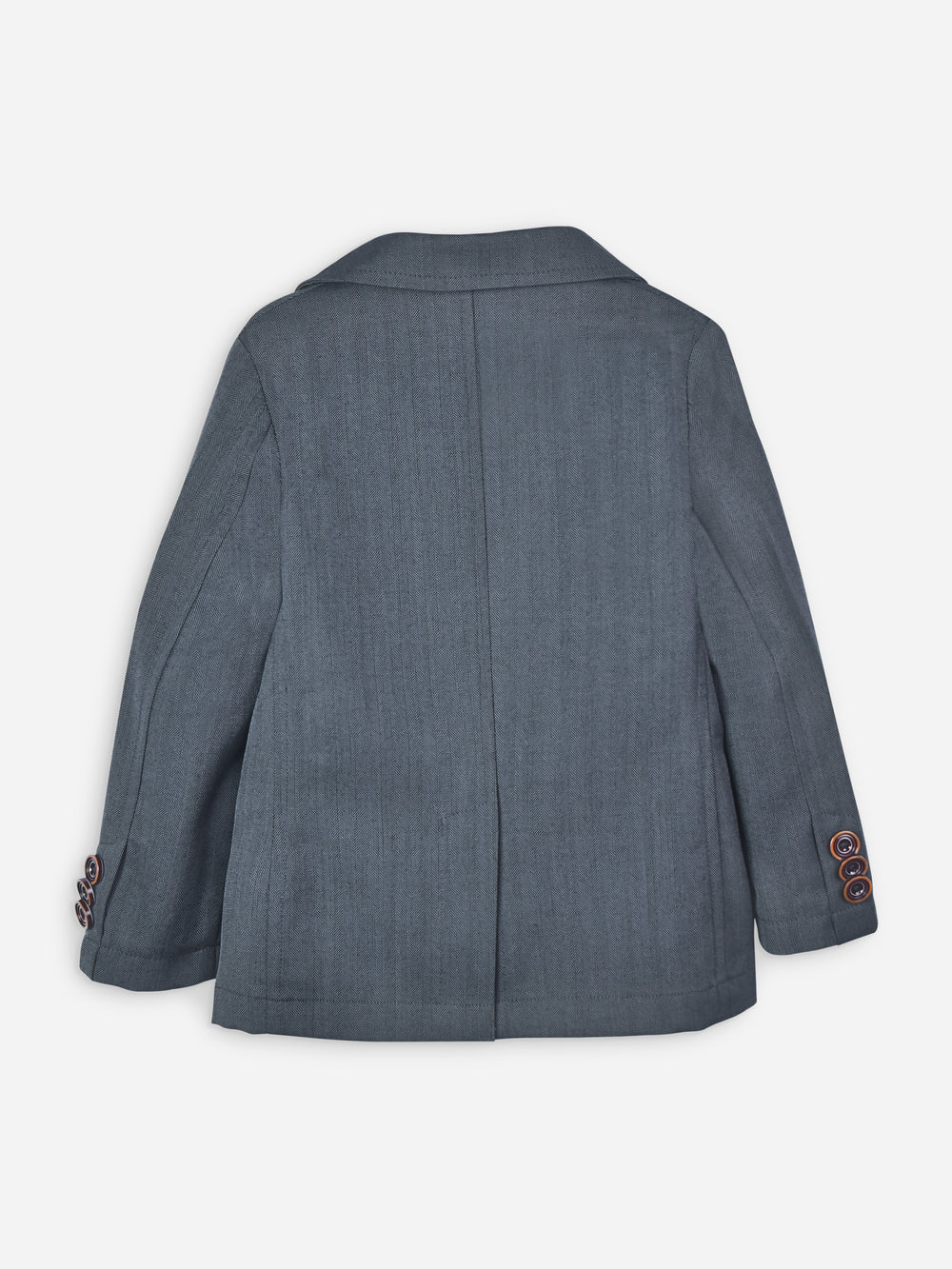Dark Grey Herringbone Kids Blazer