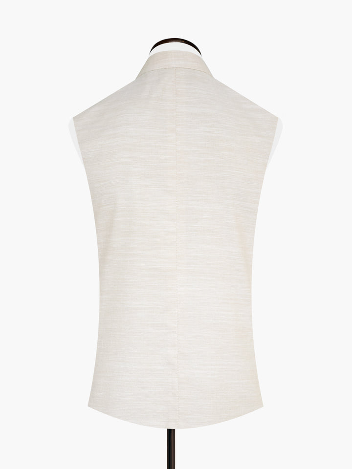 Ecru Beige Textured Waistcoat Brumano Pakistan