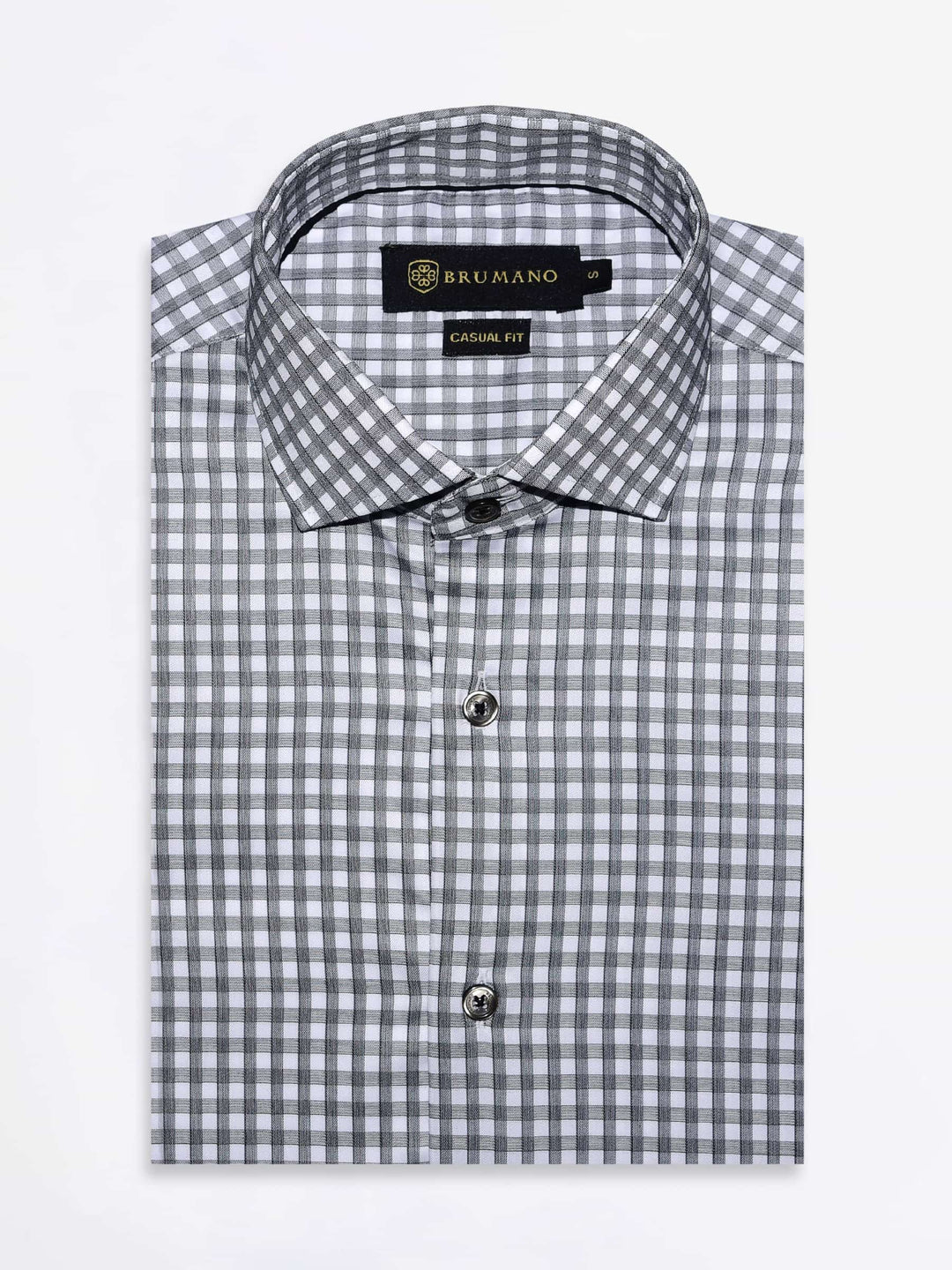 Formal Grey Check Shirt Brumano Pakistan