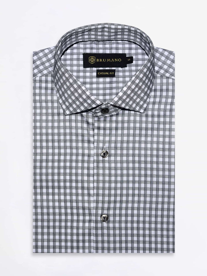 Formal Grey Check Shirt Brumano Pakistan