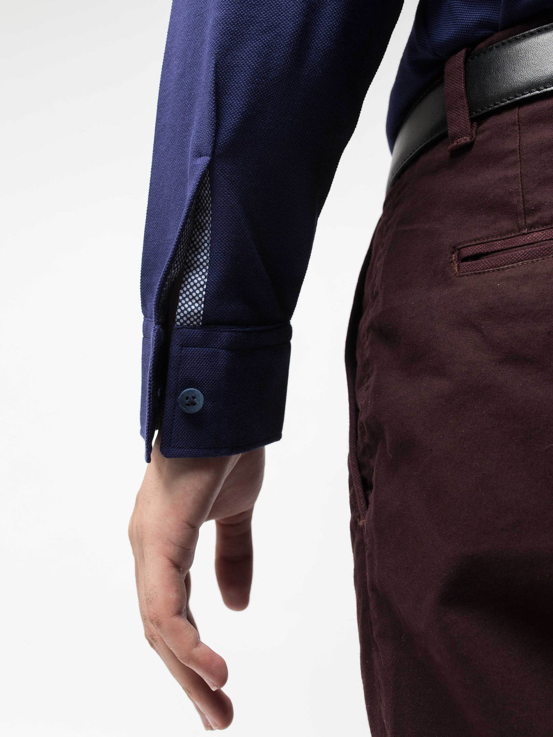 Full Sleeve Navy Pima Polo Shirt