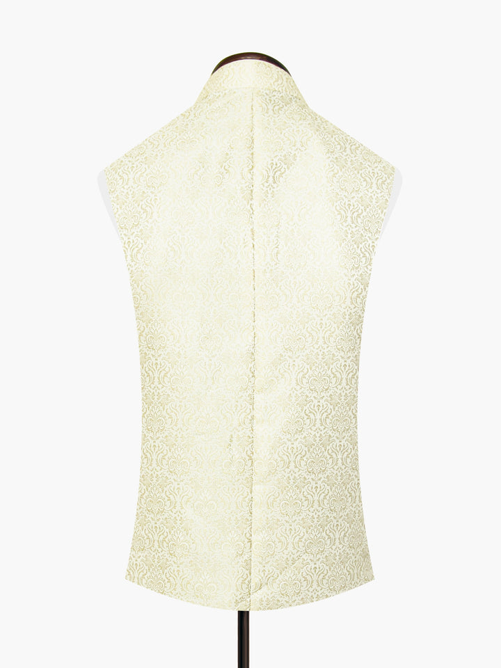 Golden Floral Patterned Waistcoat
