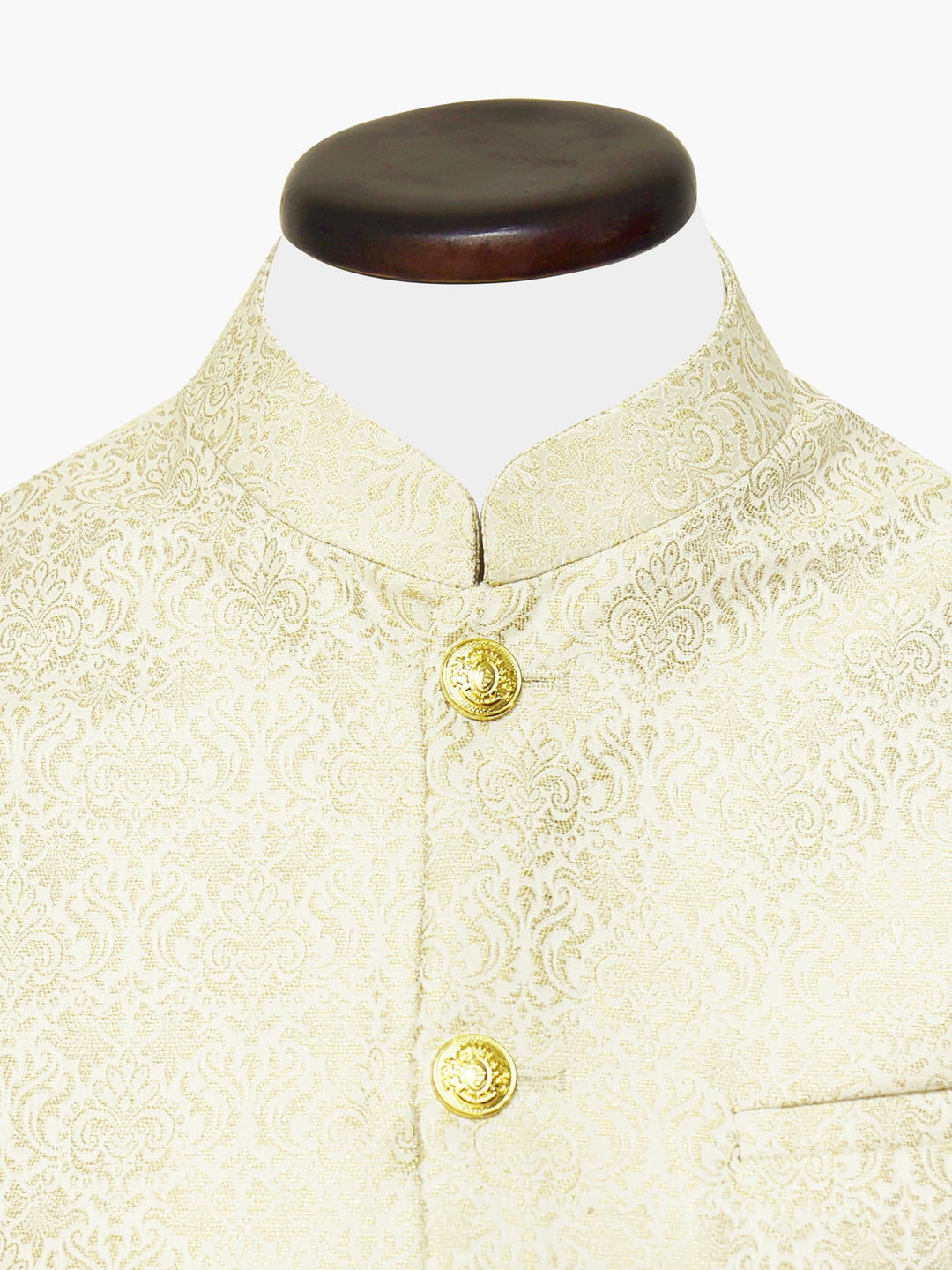 Golden Floral Patterned Waistcoat