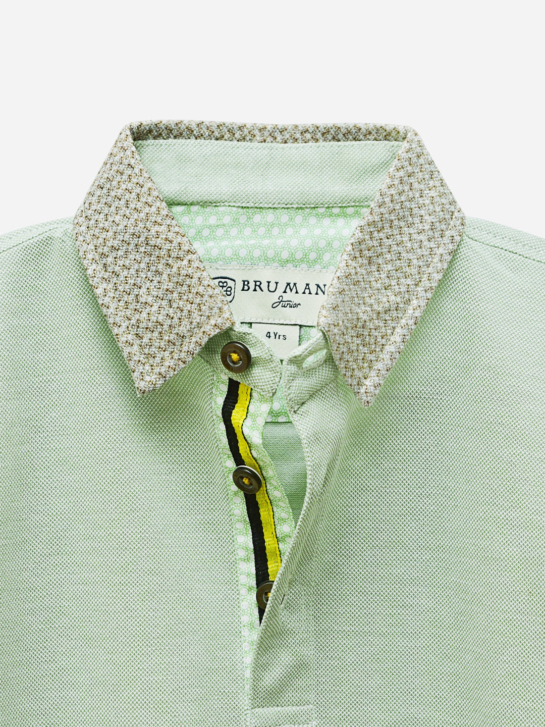 Green Dobby Casual Polo With Contrasting Collar Brumano Pakistan