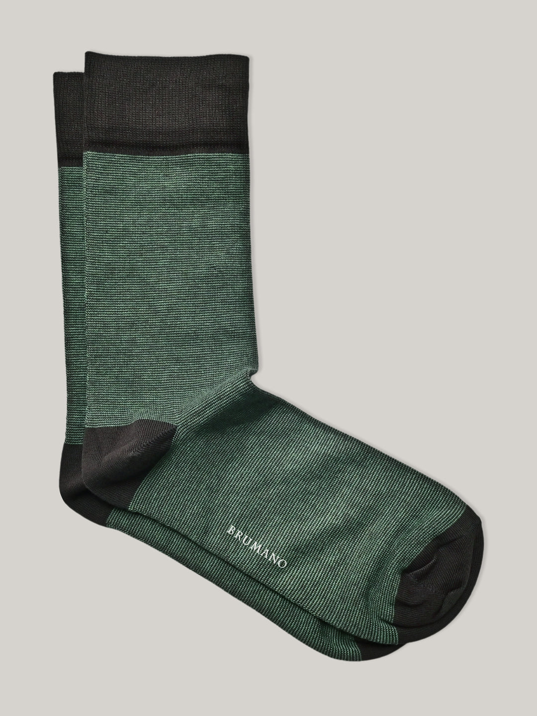 Green & Grey Pinstriped Cotton Socks Brumano Pakistan