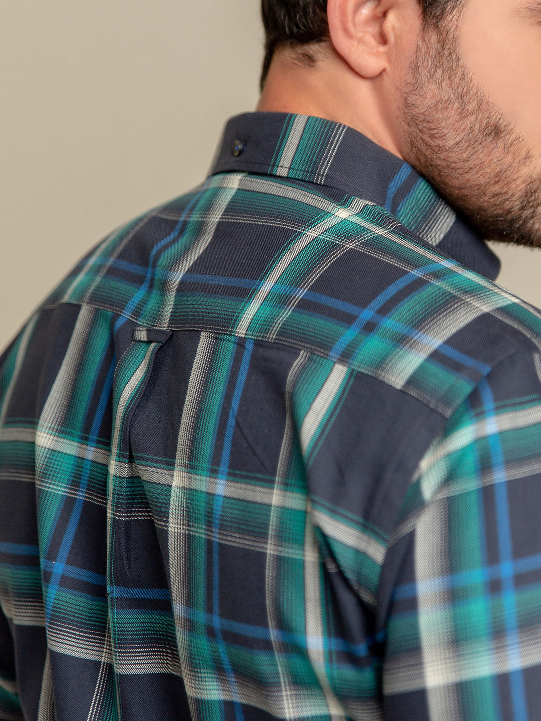 Green & Navy Blue & Checkered Shirt Brumano Pakistan