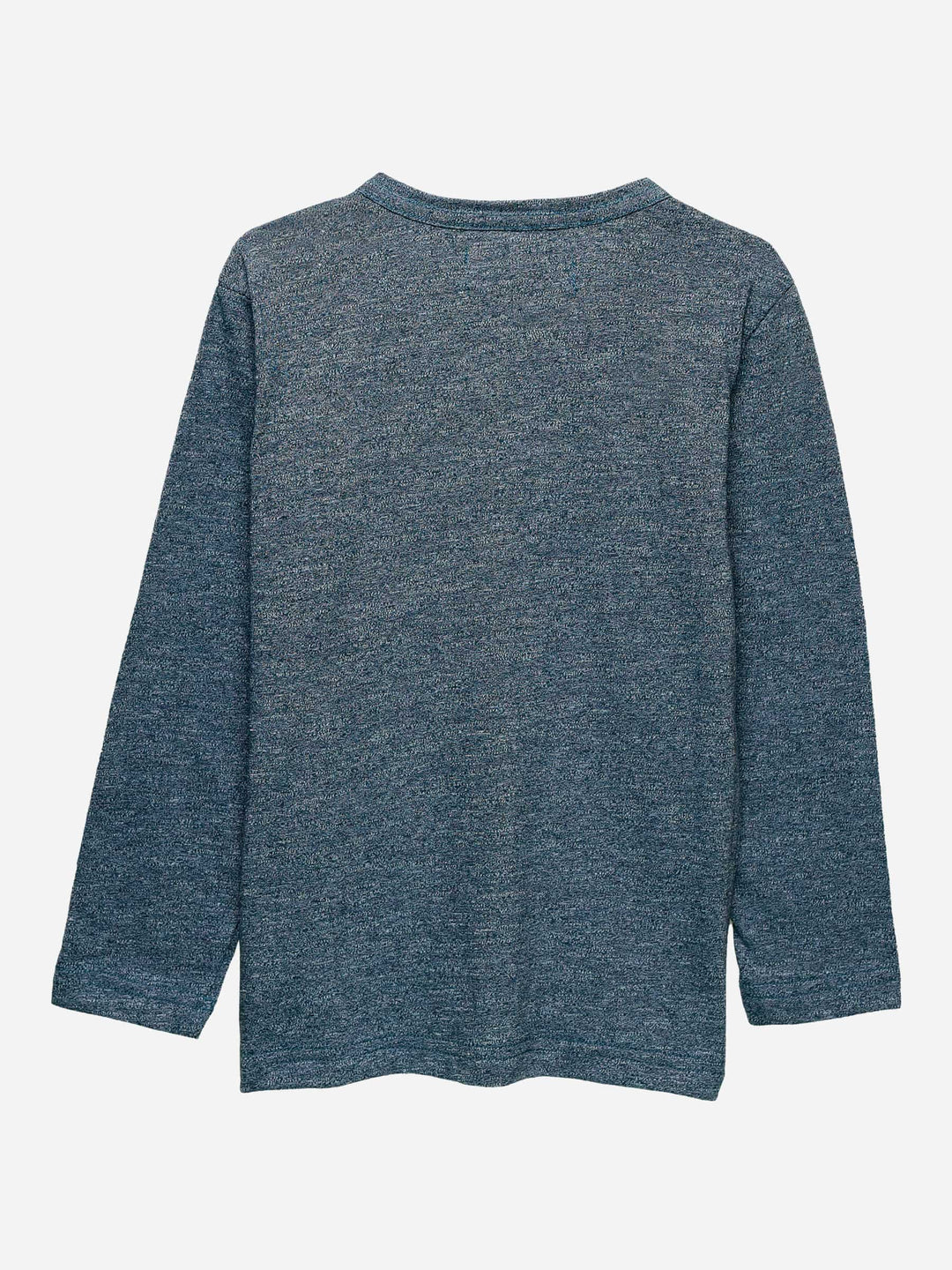 Blue Marl Full Sleeve T-Shirt With Contrasting Pocket Brumano Pakistan