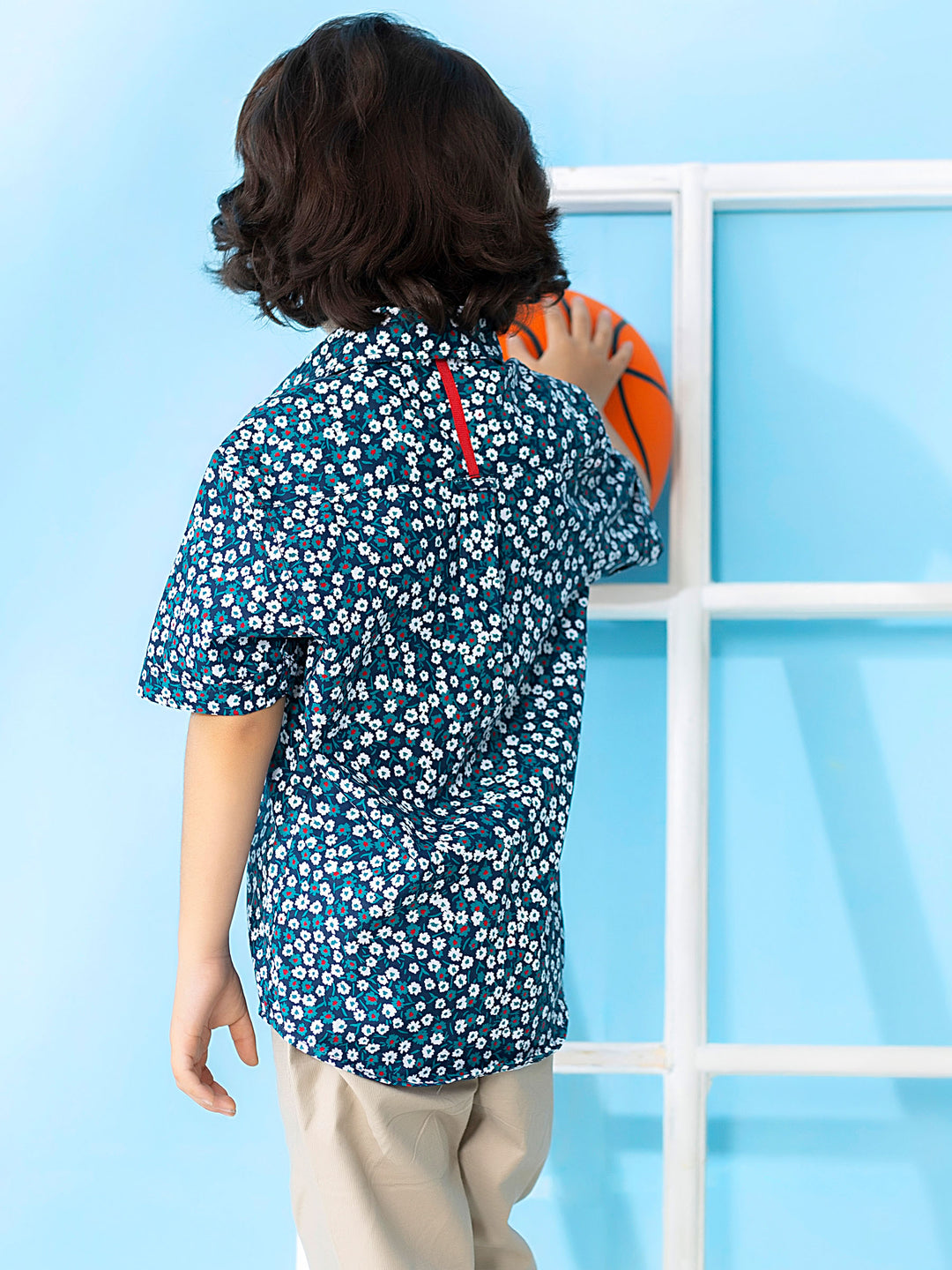 Green Floral Printed Short Sleeve Casual Shirt Brumano Pakistan