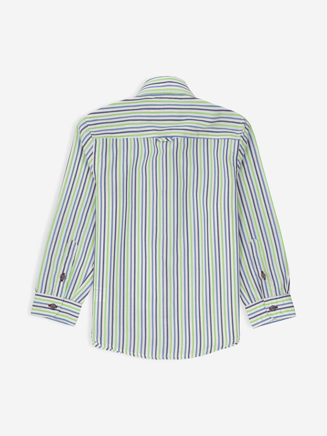 Green & Blue Striped Casual Long Sleeve Shirt Brumano Pakistan