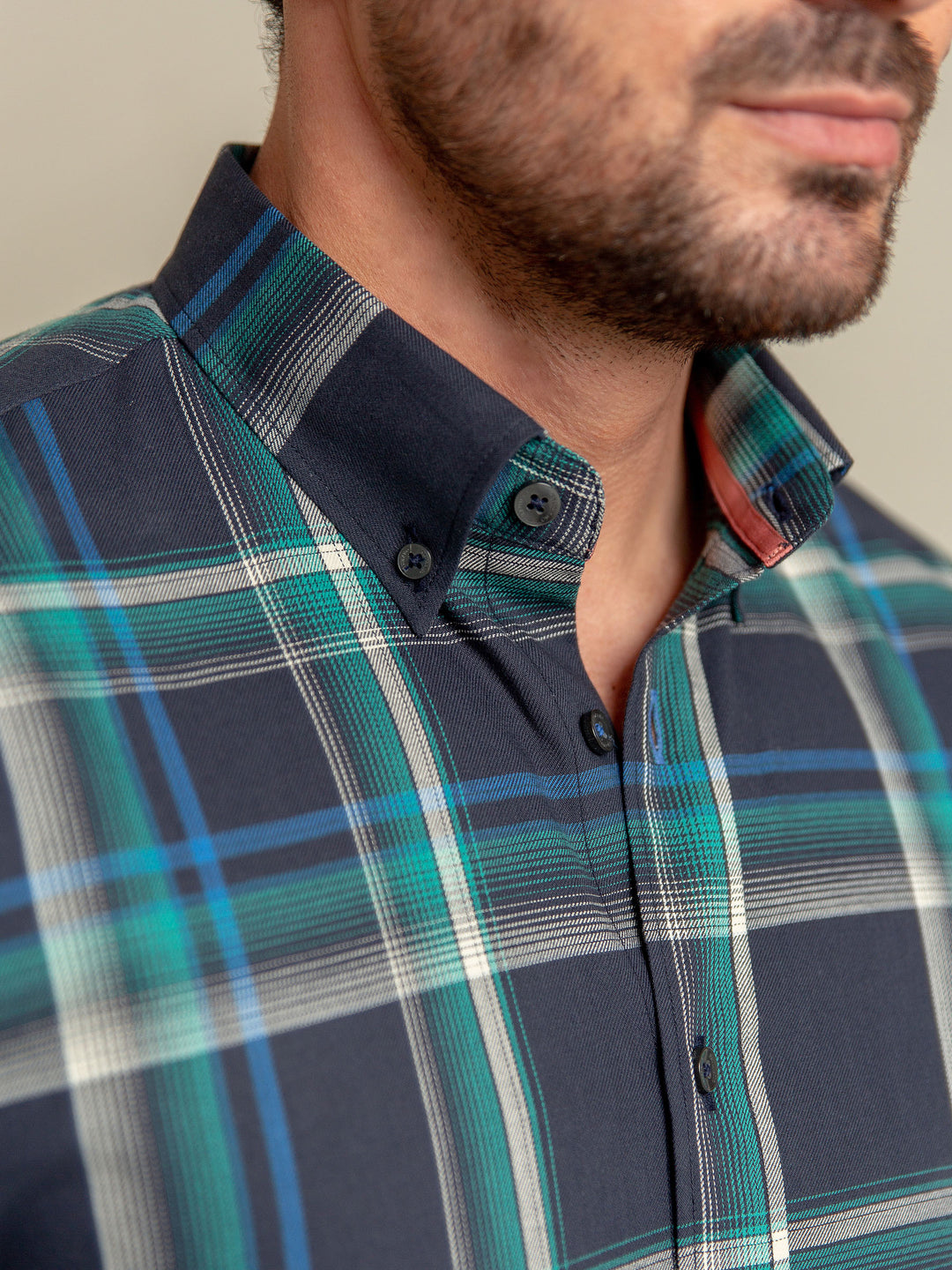 Green & Navy Blue & Checkered Shirt Brumano Pakistan