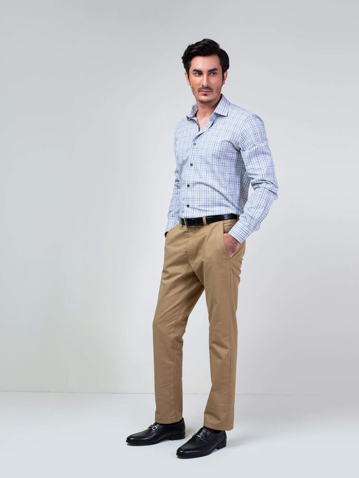 Grey Checkered Formal Shirt Brumano Pakistan