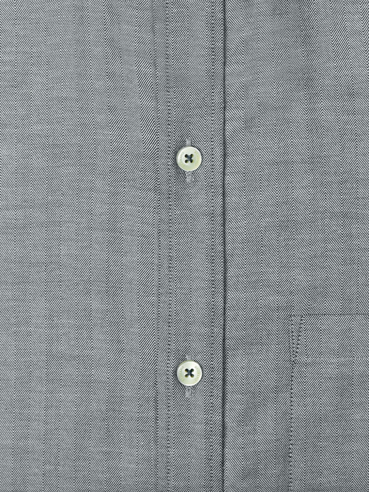 Grey Herringbone Pattern Formal Shirt Brumano Pakistan