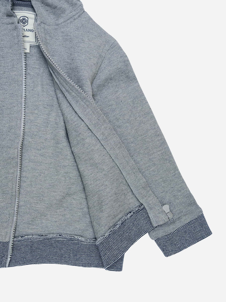 Grey Knitted Hoodie