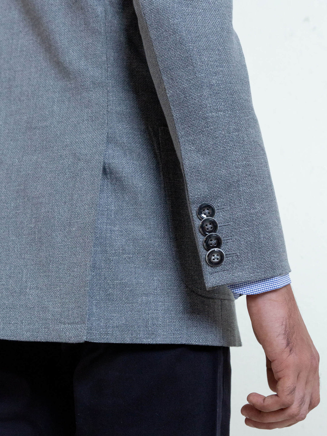 Grey Linen Textured Blazer Brumano Pakistan