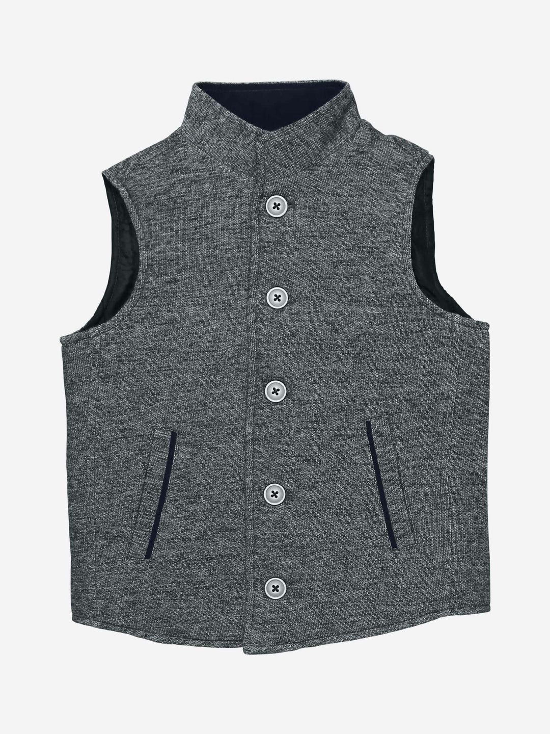 Grey Quilted Casual Sleeveless Vest Brumano Pakistan
