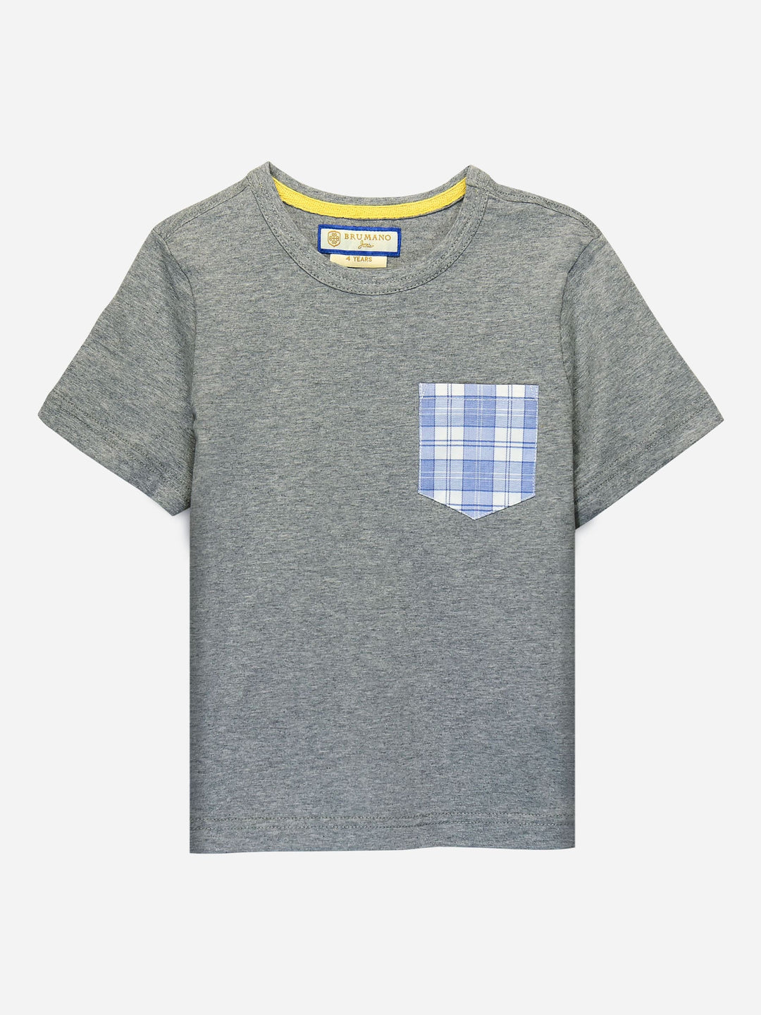 Grey Short Sleeves Casual T-Shirt Brumano Pakistan