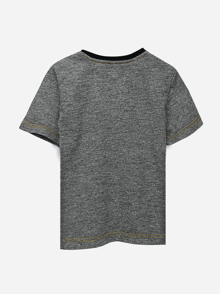 Grey Short Sleeves Marl Casual T-Shirt Brumano Pakistan