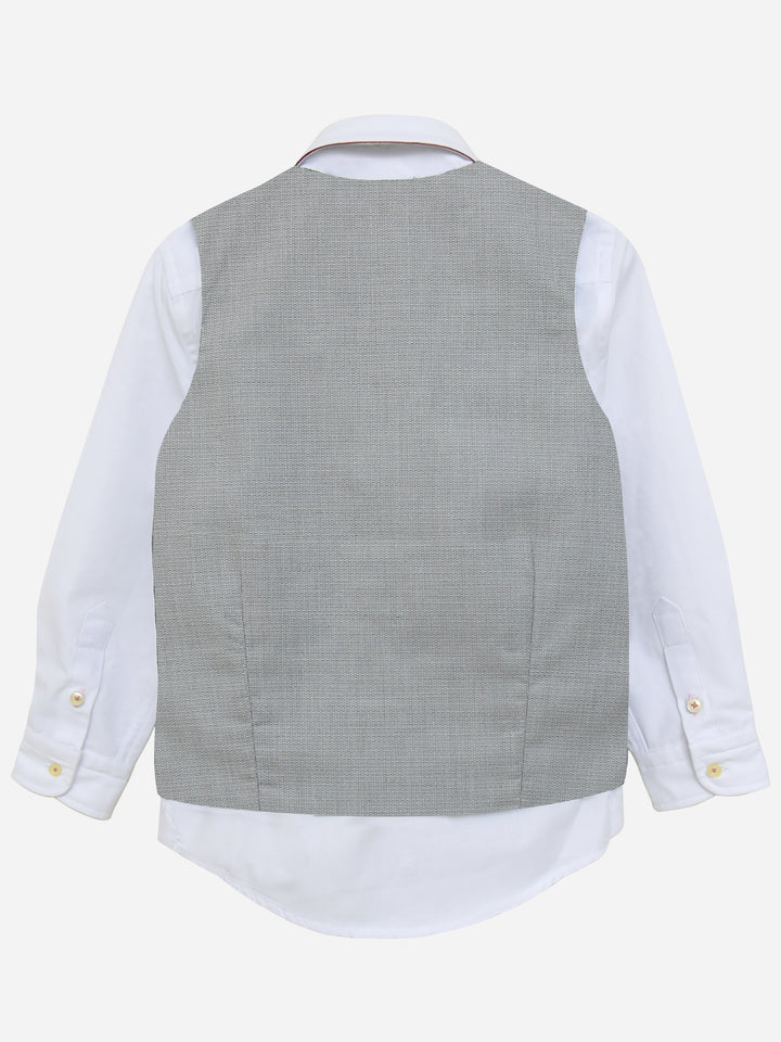 Grey Structured Suit Waistcoat Brumano Pakistan