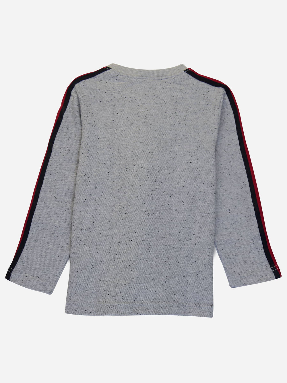 Grey Sweatshirt With Red Stripe Detailing