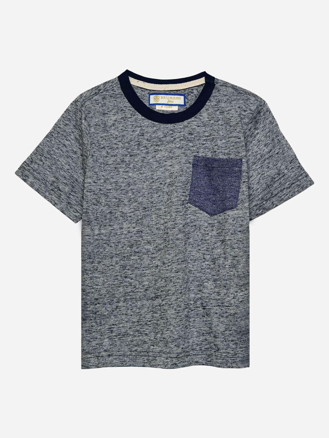Grey T-Shirt With Contrasting Detailing Brumano Pakistan