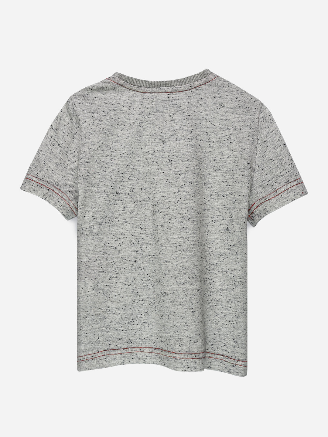 Grey White Neppy T-Shirt With Contrasting Green Pocket Brumano Pakistan