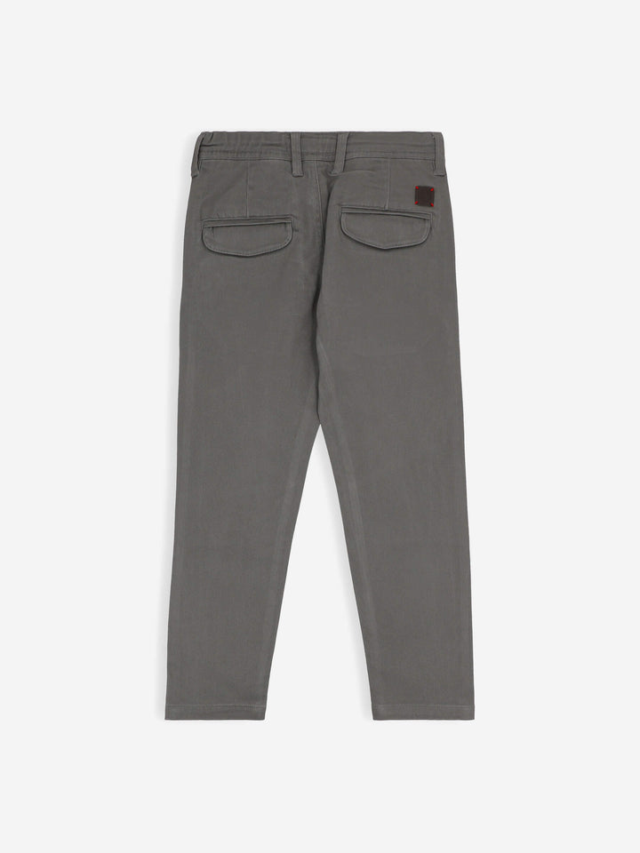 Grey Casual Chino With Flap Pockets Brumano Pakistan